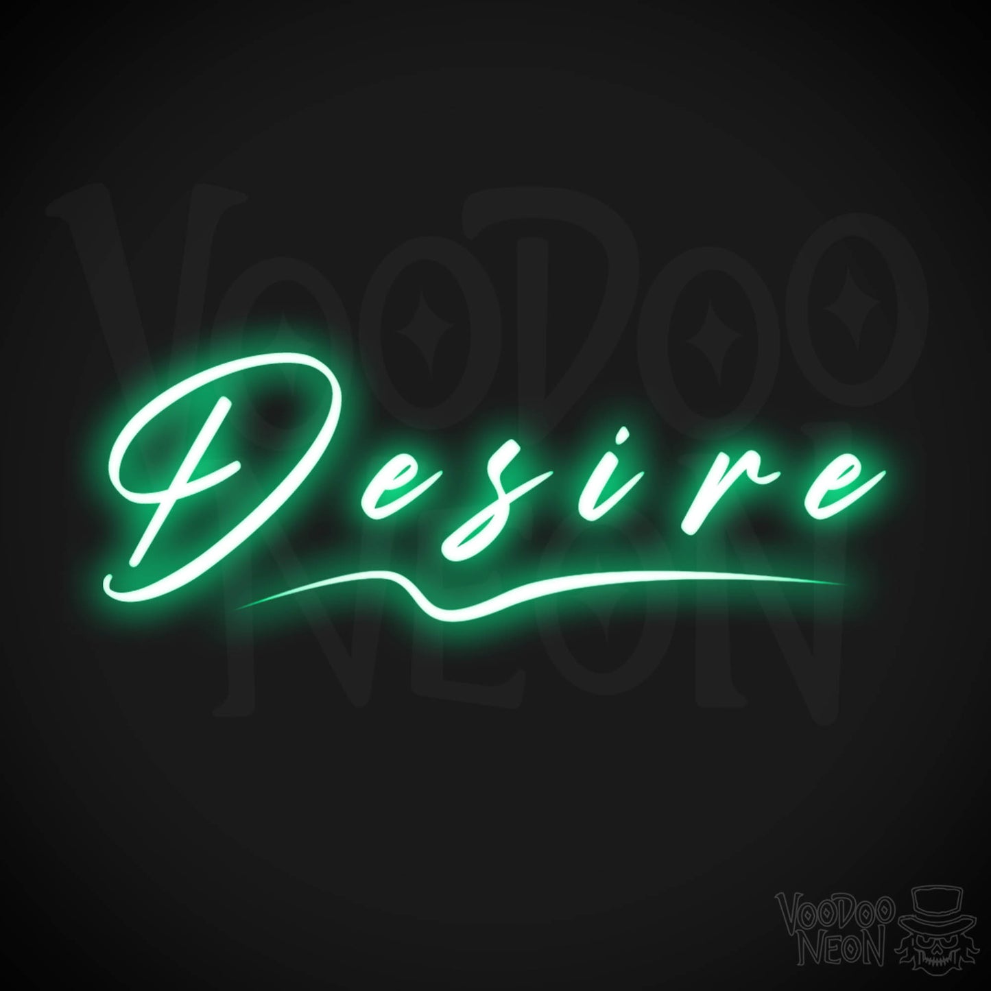 Desire Neon Sign - Neon Desire Sign - Color Green