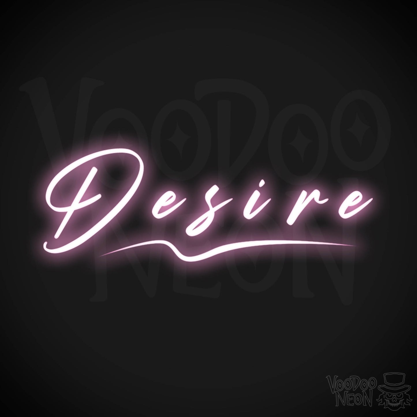 Desire Neon Sign - Neon Desire Sign - Color Light Pink