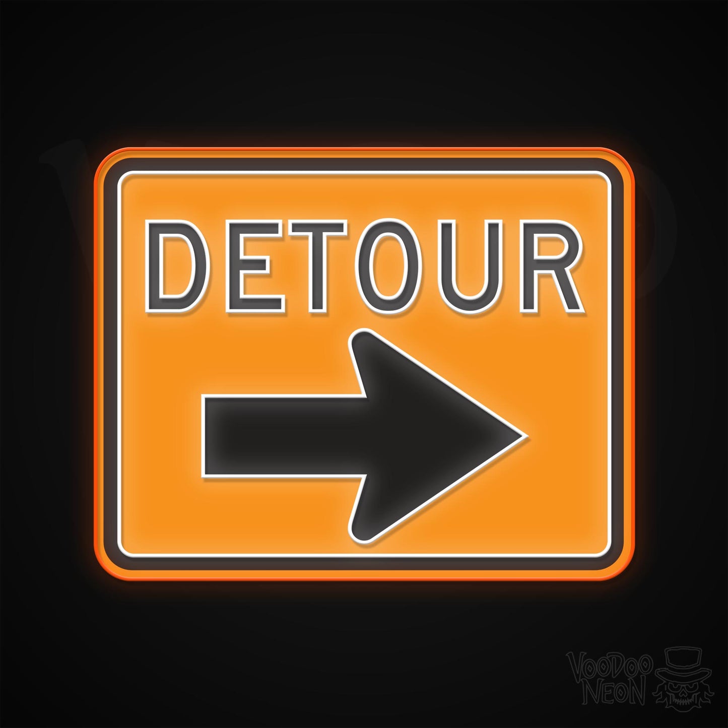 Detour Neon Sign - Multi-Color - Blackwall