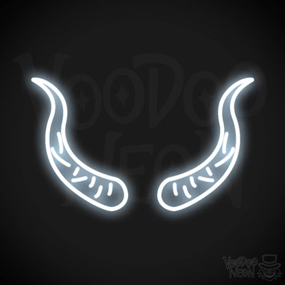 Devil Horns Neon Sign - Neon Devil Horns - LED Neon Wall Art - Color Cool White