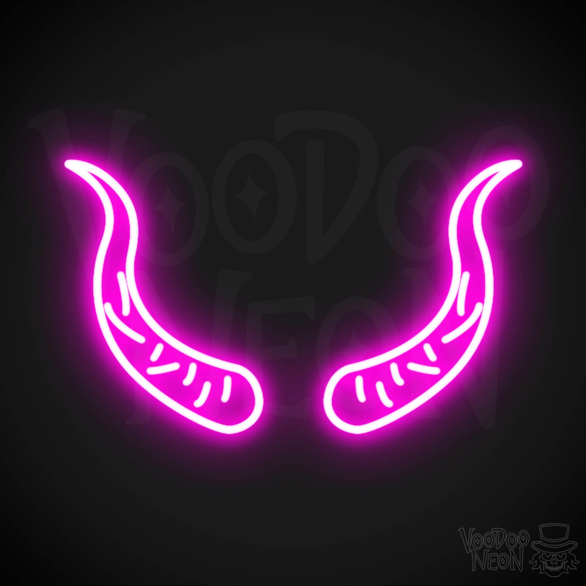 Devil Horns Neon Sign - Neon Devil Horns - LED Neon Wall Art - Color Pink