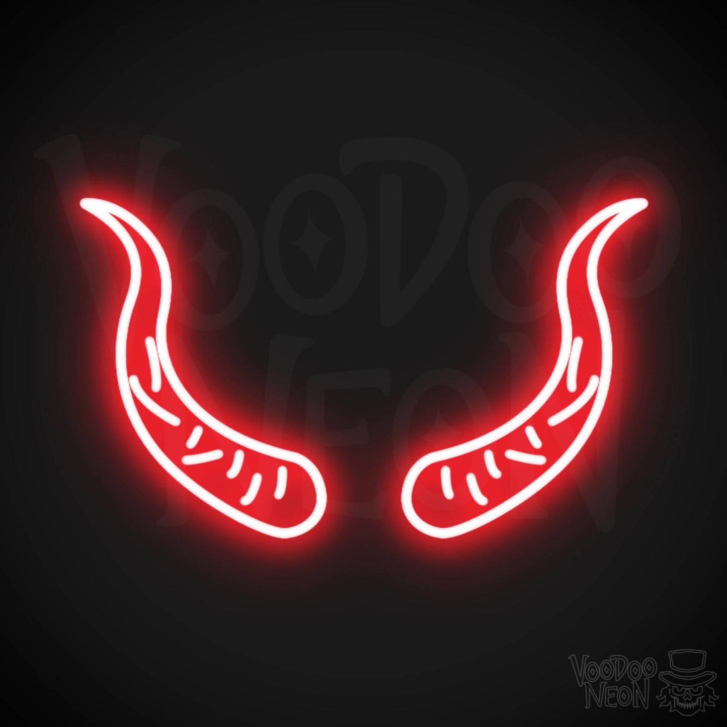 Devil Horns Neon Sign - Neon Devil Horns - LED Neon Wall Art - Color Red
