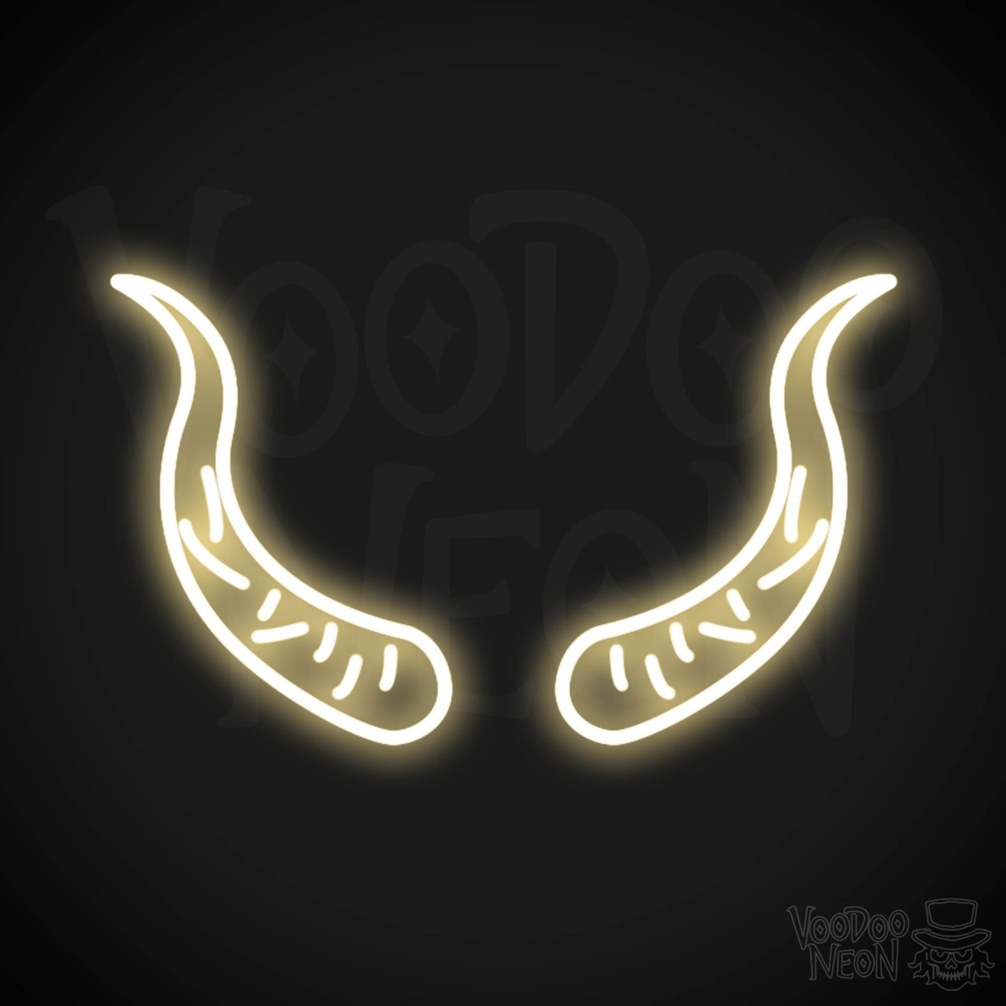Devil Horns Neon Sign - Neon Devil Horns - LED Neon Wall Art - Color Warm White
