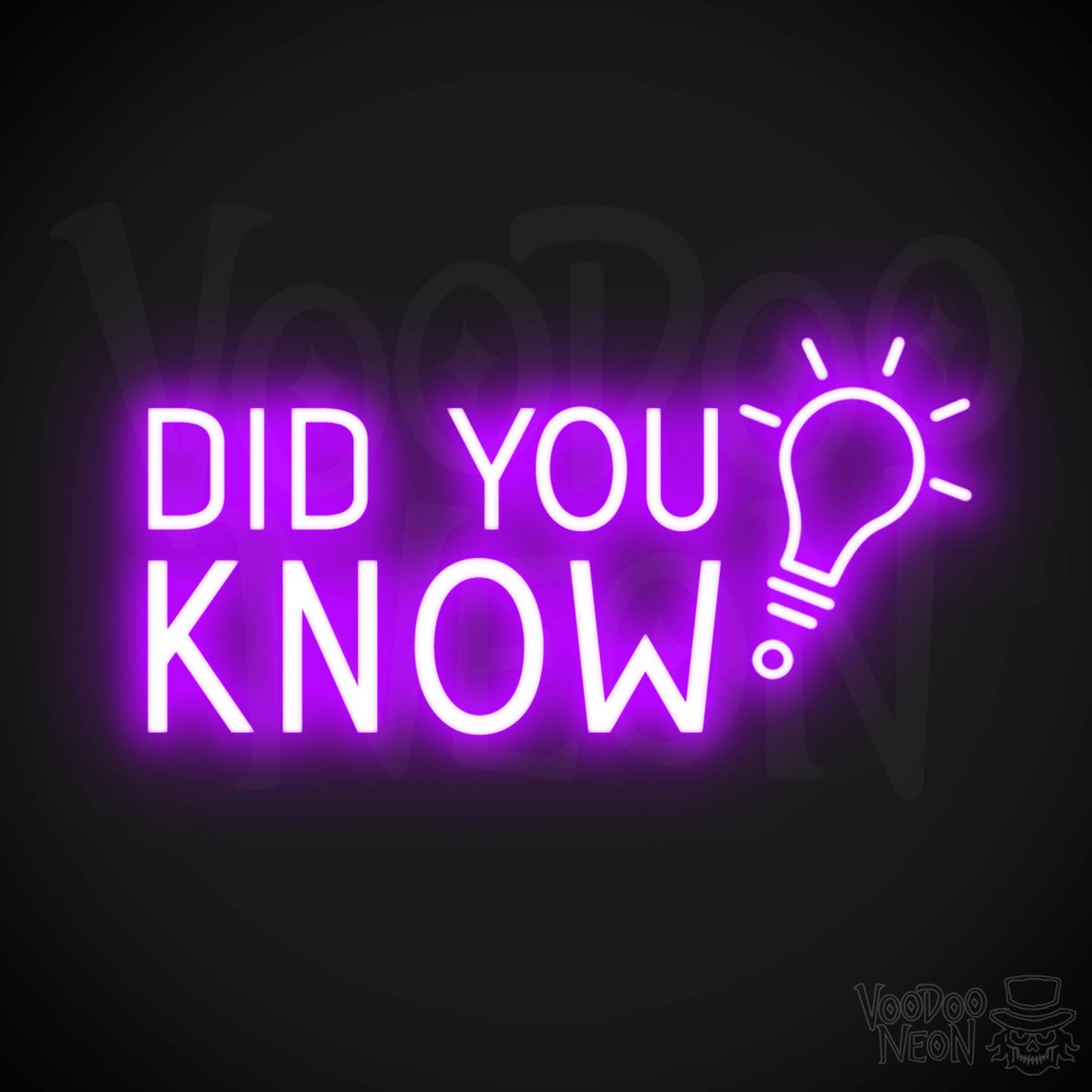 Did You Know Neon Sign - Did You Know Sign - Color Purple
