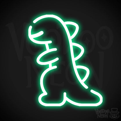 Dinosaur Neon Sign - Neon Dinosaur Sign - LED Wall Art - Color Green