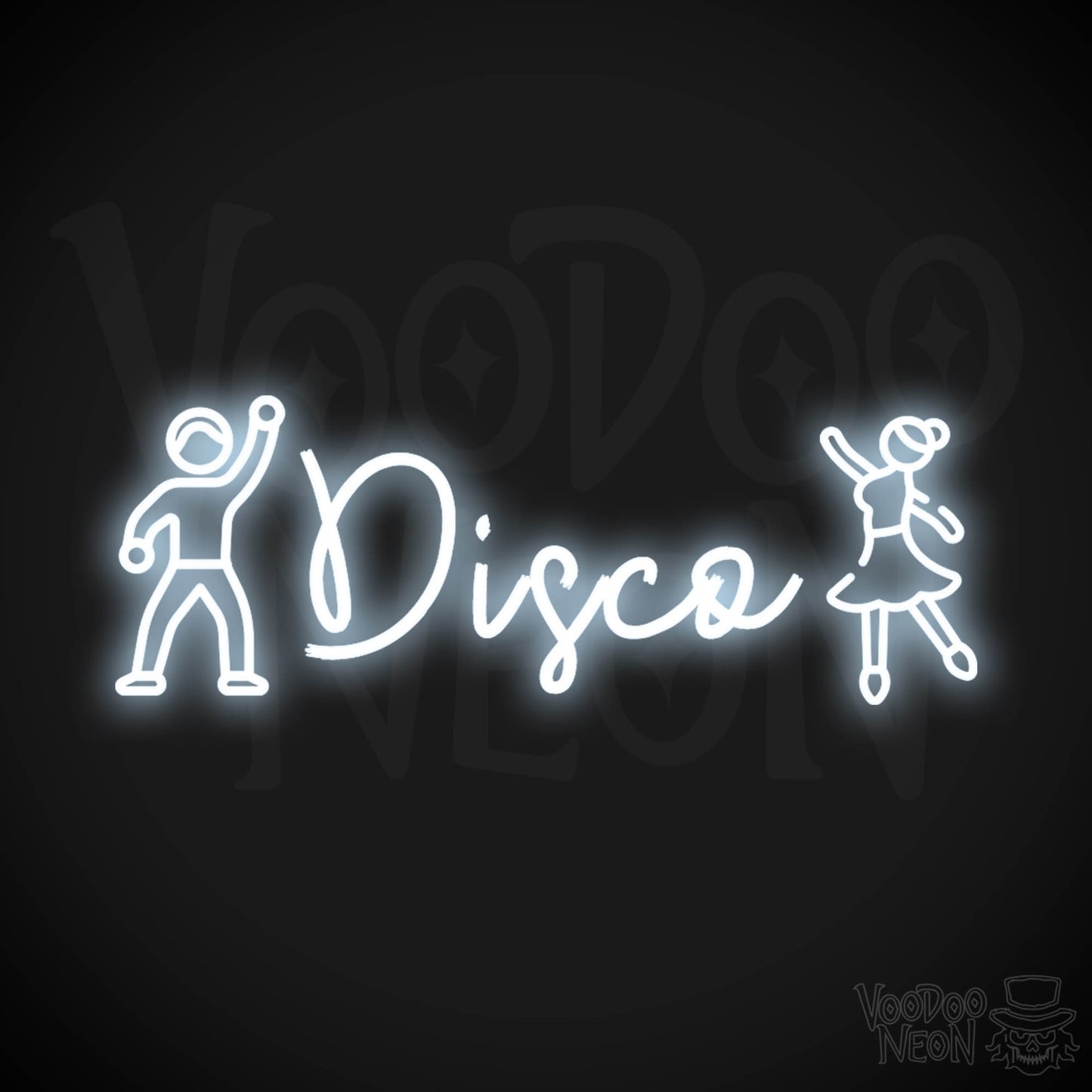 Disco Neon Sign - LED Neon Wall Art - Color Cool White