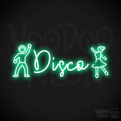 Disco Neon Sign - LED Neon Wall Art - Color Green