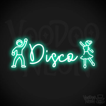 Disco Neon Sign - LED Neon Wall Art - Color Light Green