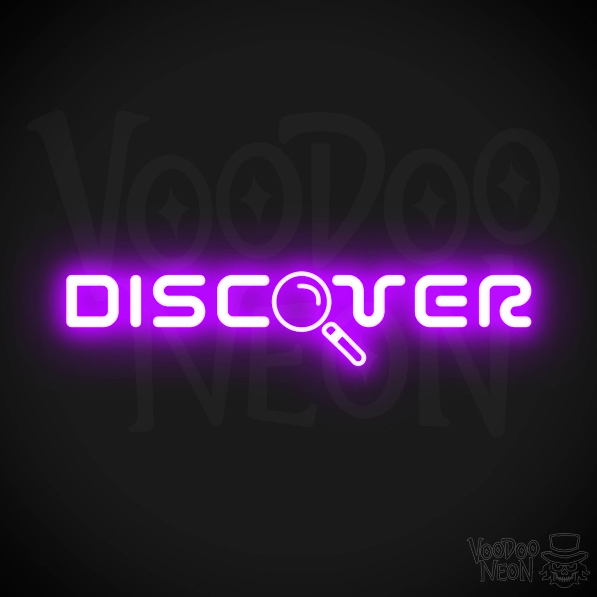 Discover Neon Sign - Neon Discover Sign - Word Sign - Color Purple