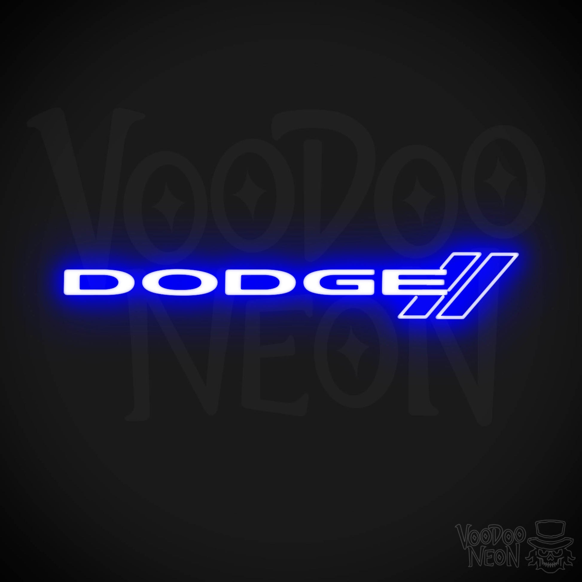 Dodge Neon Sign - Dodge Sign - Dodge Decor - Wall Art - Color Dark Blue