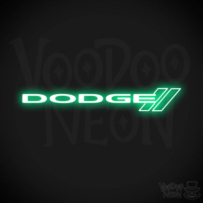 Dodge Neon Sign - Dodge Sign - Dodge Decor - Wall Art - Color Green