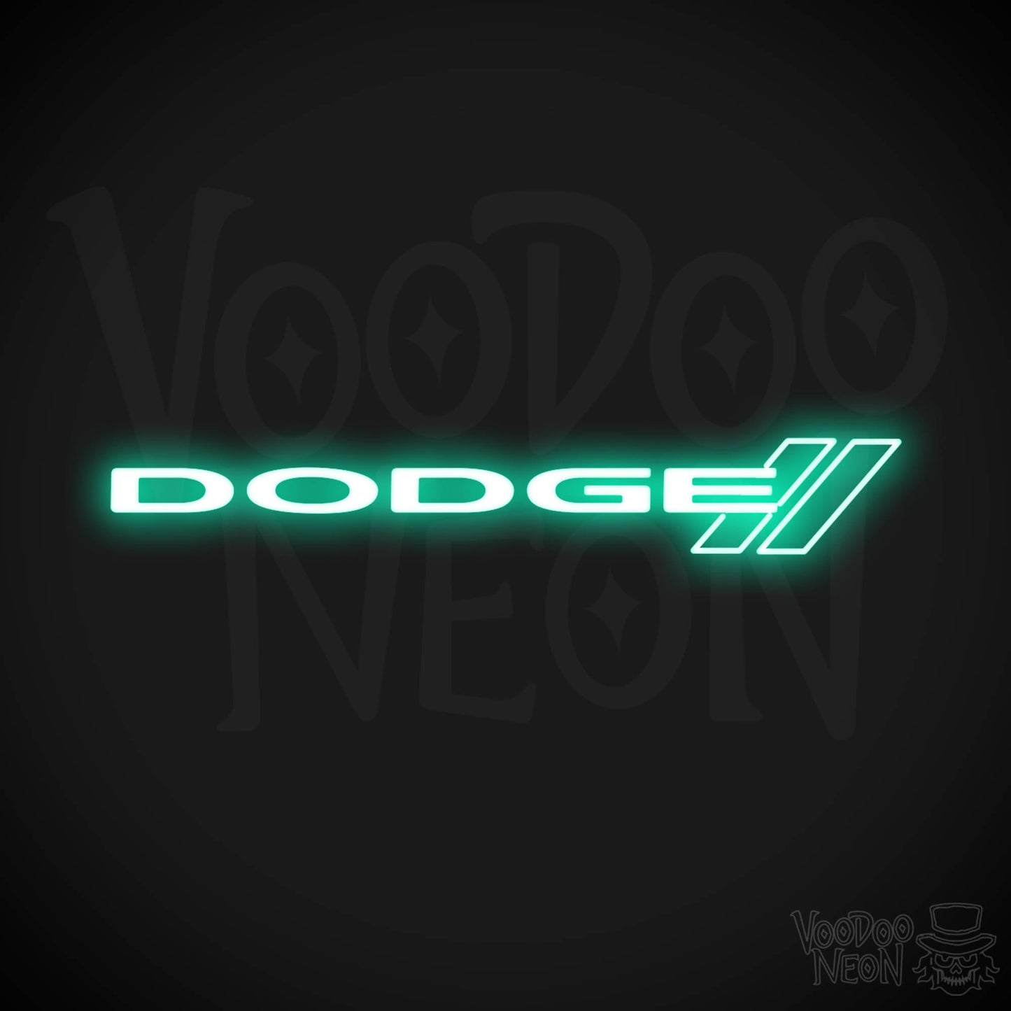 Dodge Neon Sign - Dodge Sign - Dodge Decor - Wall Art - Color Light Green