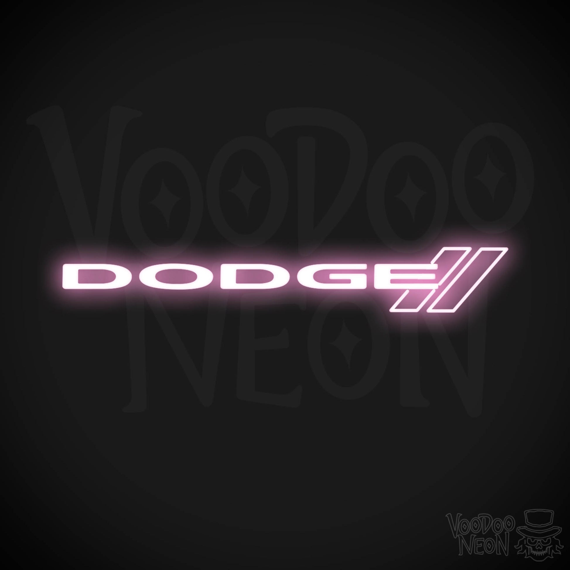 Dodge Neon Sign - Dodge Sign - Dodge Decor - Wall Art - Color Light Pink