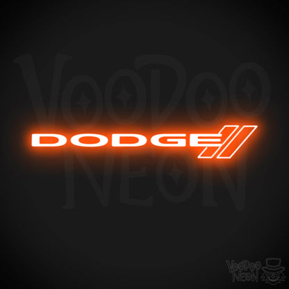 Dodge Neon Sign - Dodge Sign - Dodge Decor - Wall Art - Color Orange
