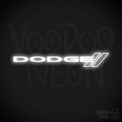 Dodge Neon Sign - Dodge Sign - Dodge Decor - Wall Art - Color White