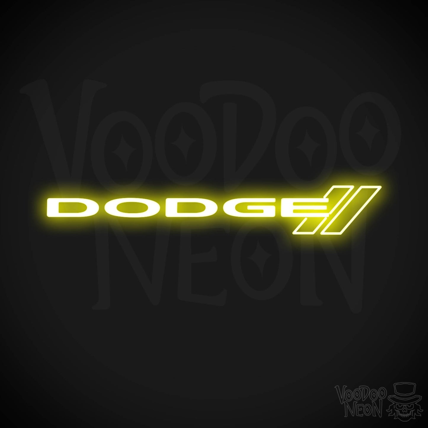 Dodge Neon Sign - Dodge Sign - Dodge Decor - Wall Art - Color Yellow