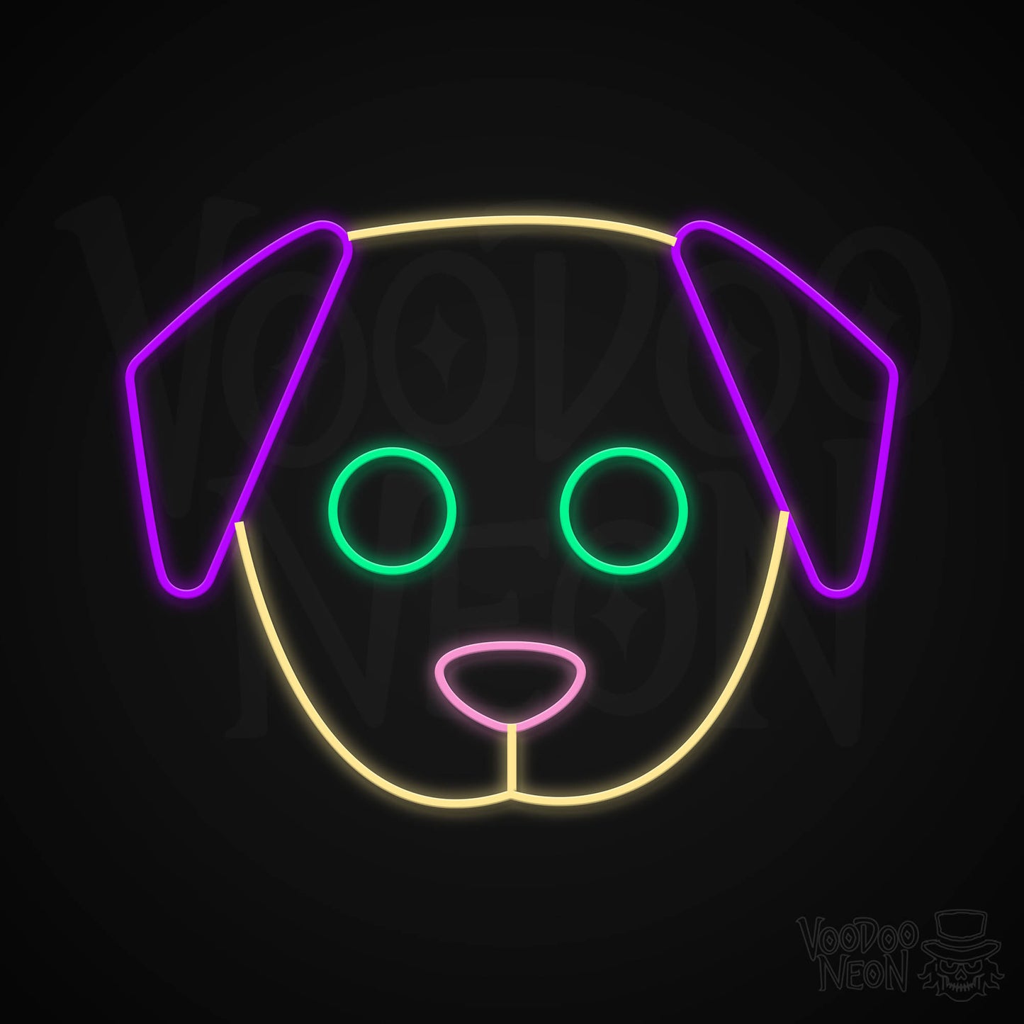 Adorable Dog Neon Sign - Multi-Color - Blackwall