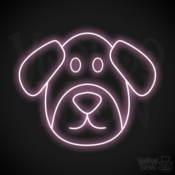 Dog Face LED Neon - Light Pink