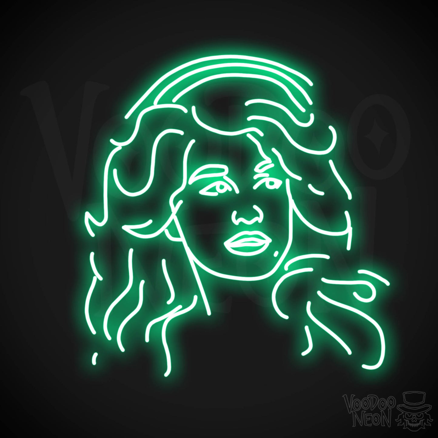 Dolly Parton LED Neon - Green