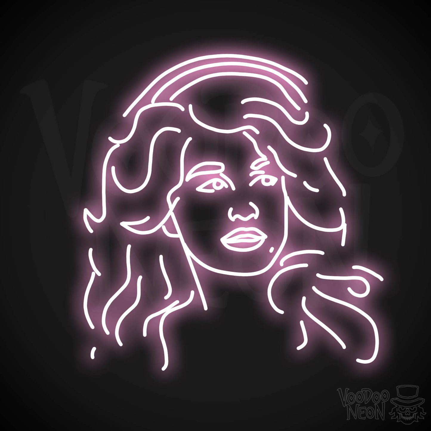 Dolly Parton LED Neon - Light Pink