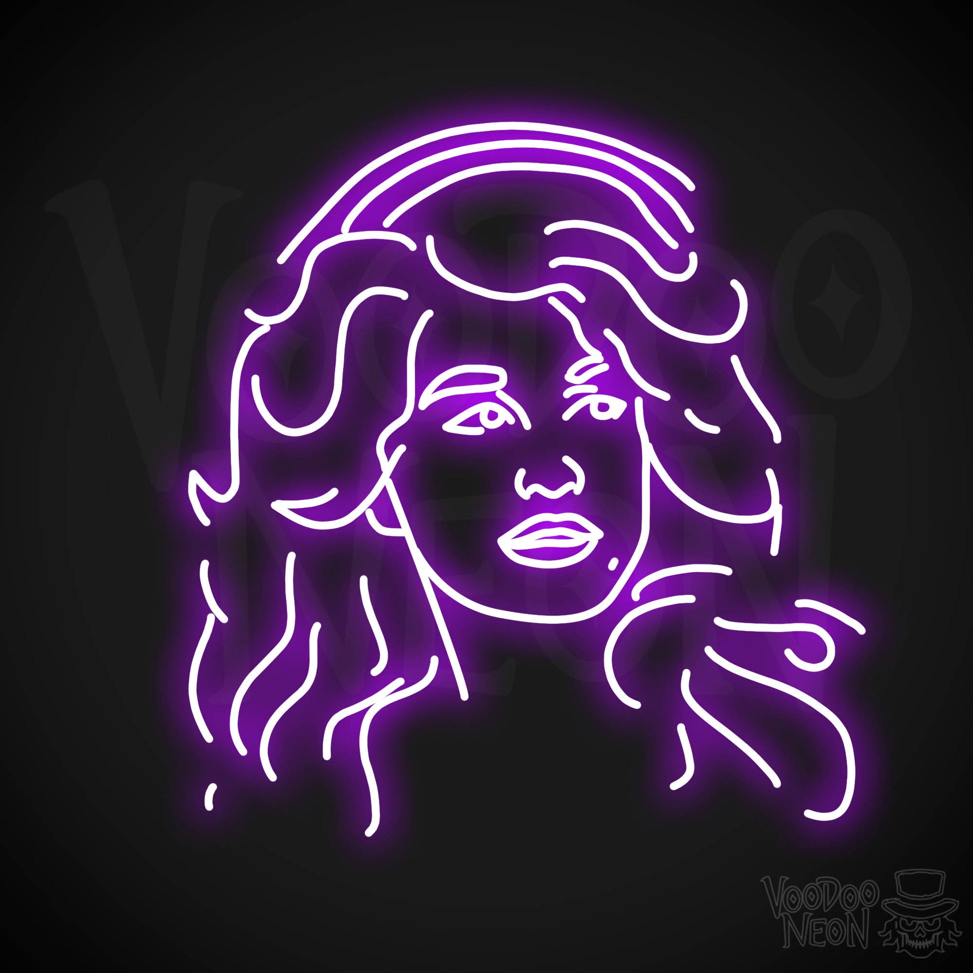 Dolly Parton LED Neon - Purple