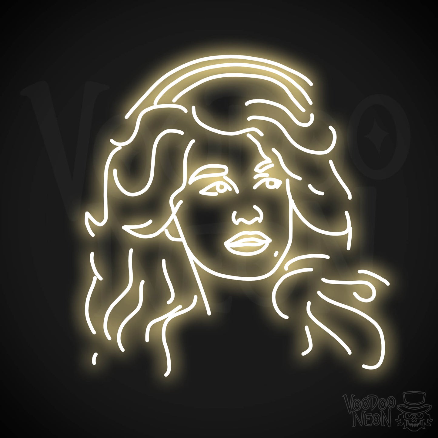 Dolly Parton LED Neon - Warm White