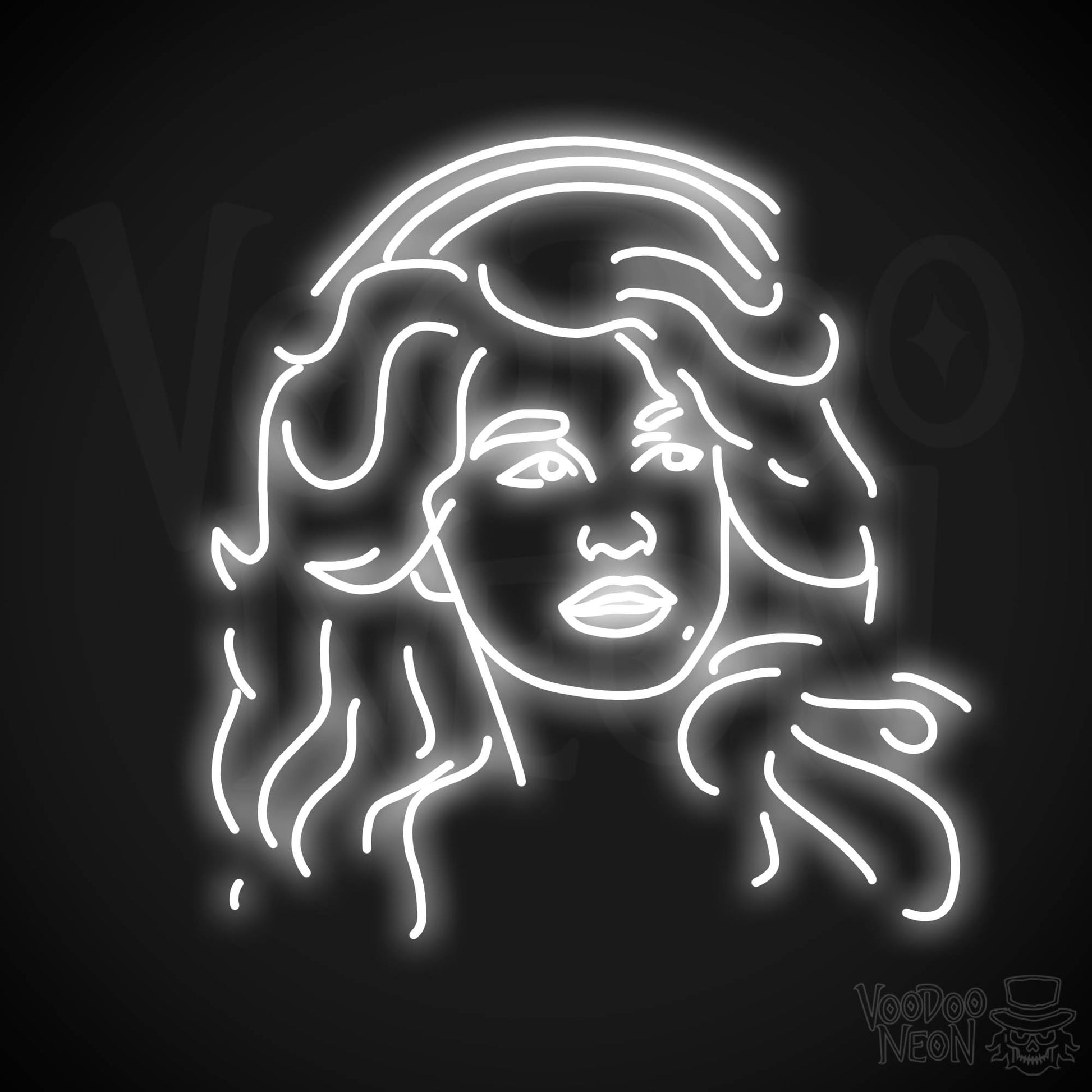 Dolly Parton LED Neon - White