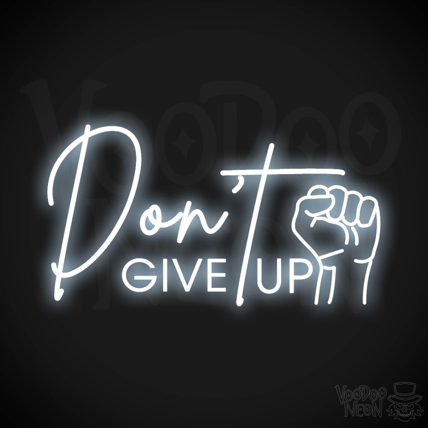 Don't Give Up Neon Sign - Neon Don't Give Up Sign - Color Cool White