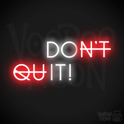 Don't Quit Neon Sign - Don't Quit Sign - Wall Art - Color Multi-Color