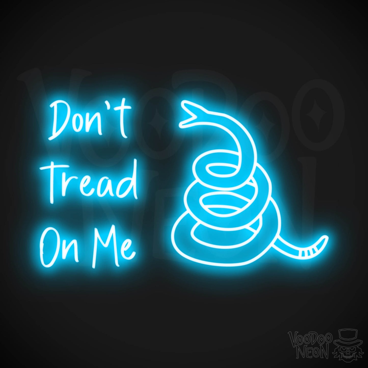 Don't Tread On Me LED Neon - Dark Blue