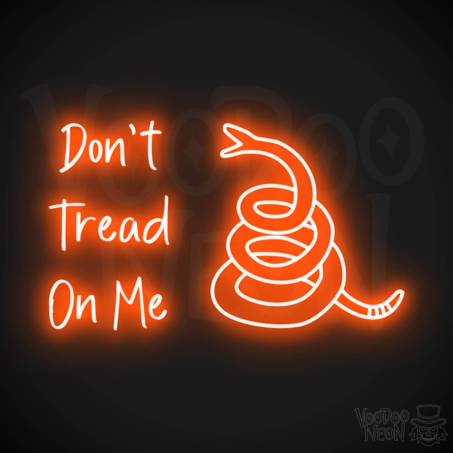 Don't Tread On Me LED Neon - Orange