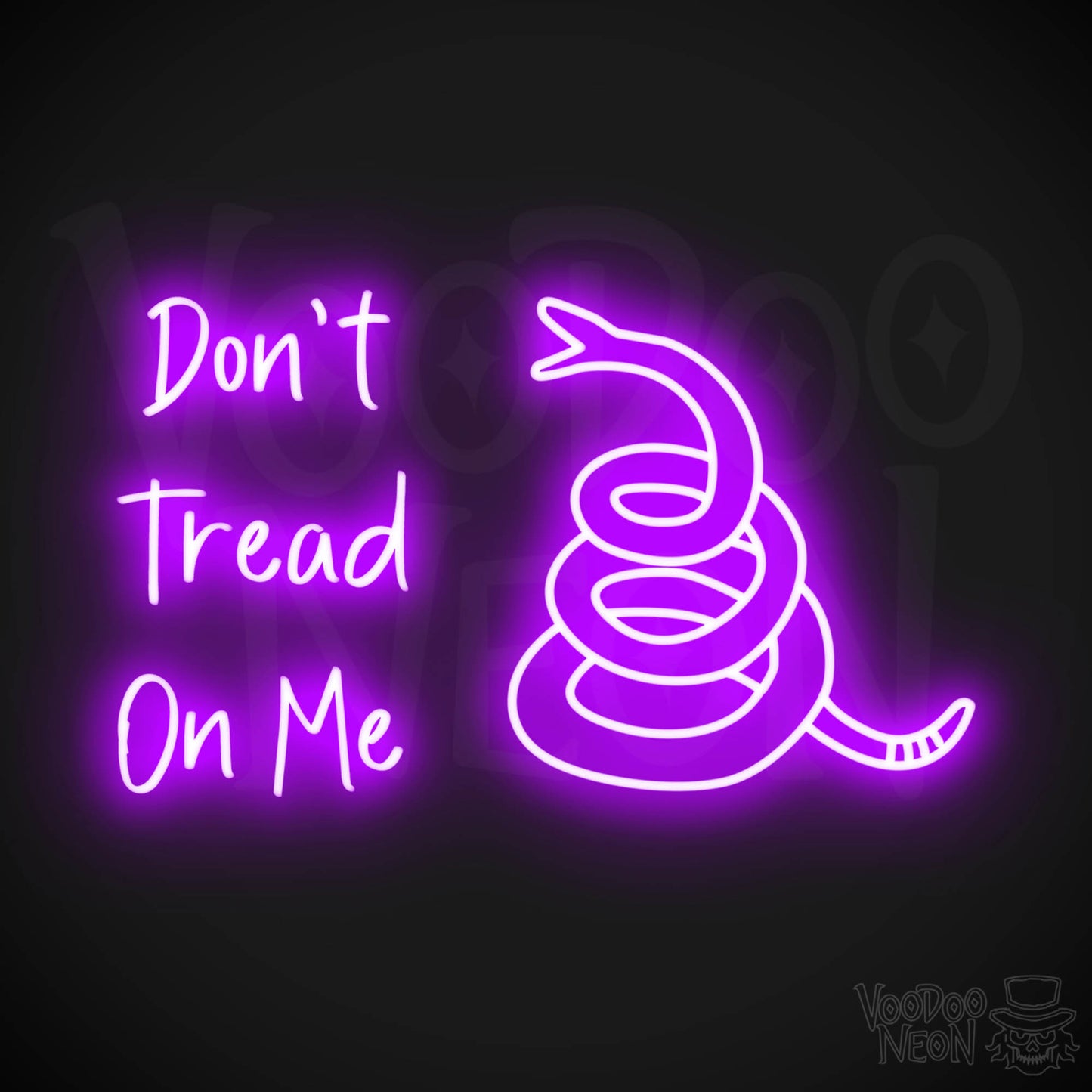 Don't Tread On Me LED Neon - Purple