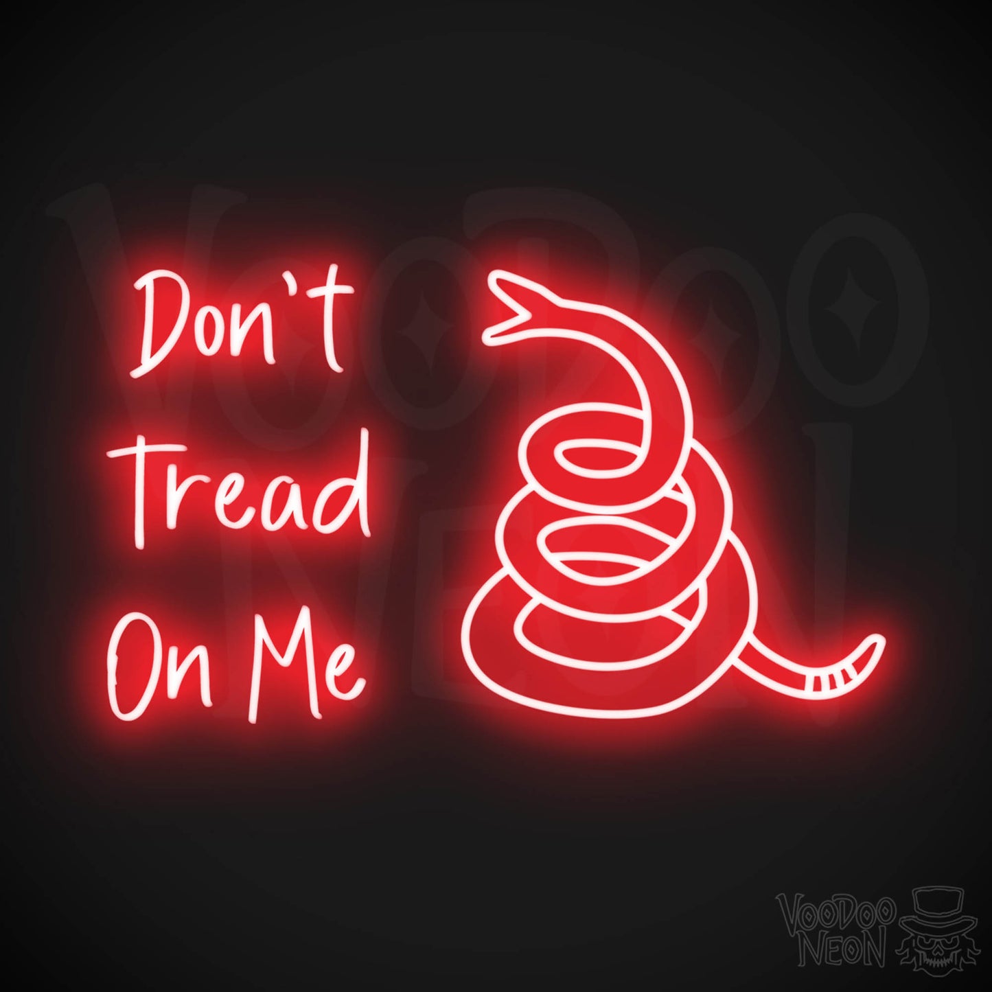 Don't Tread On Me LED Neon - Red