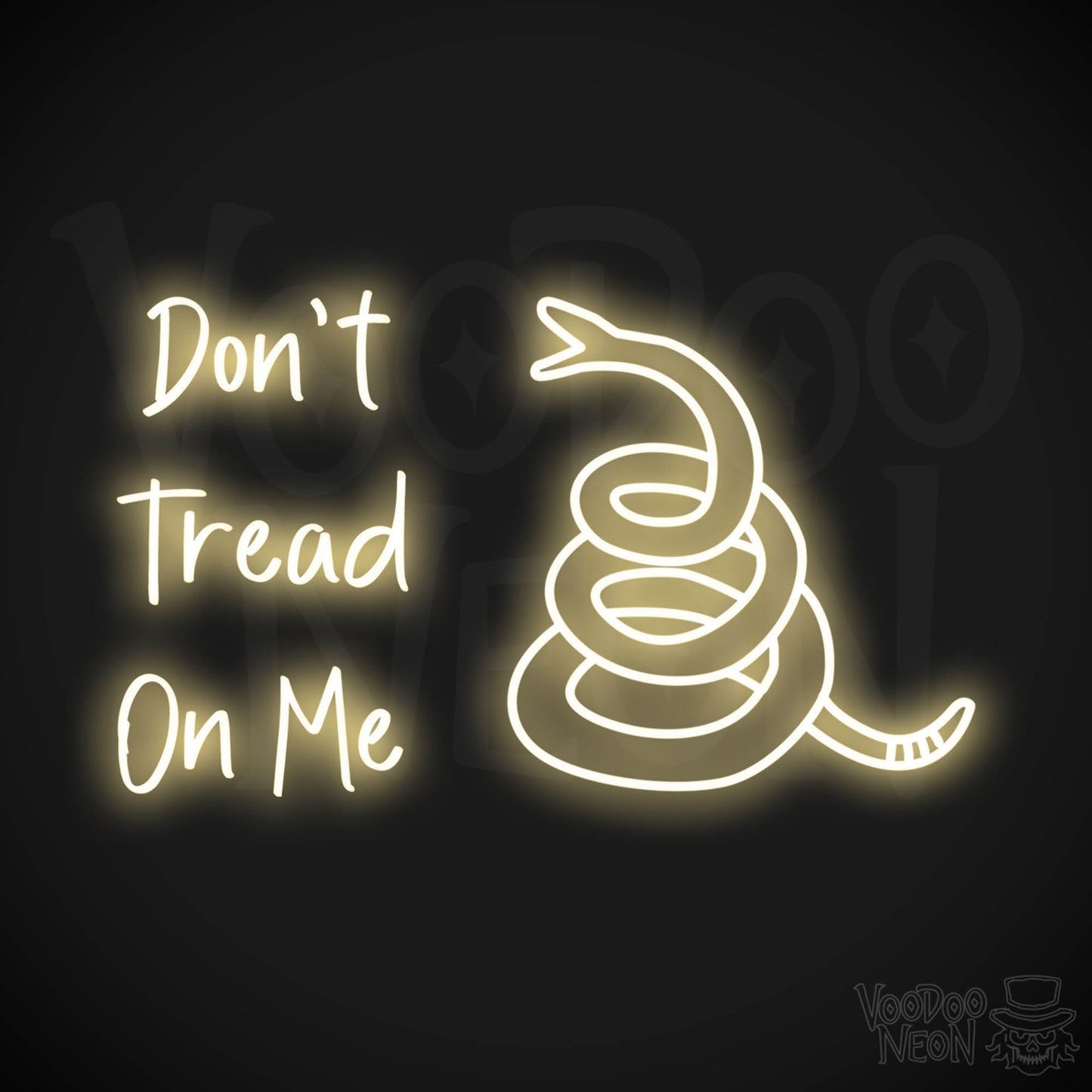 Don't Tread On Me LED Neon - Warm White