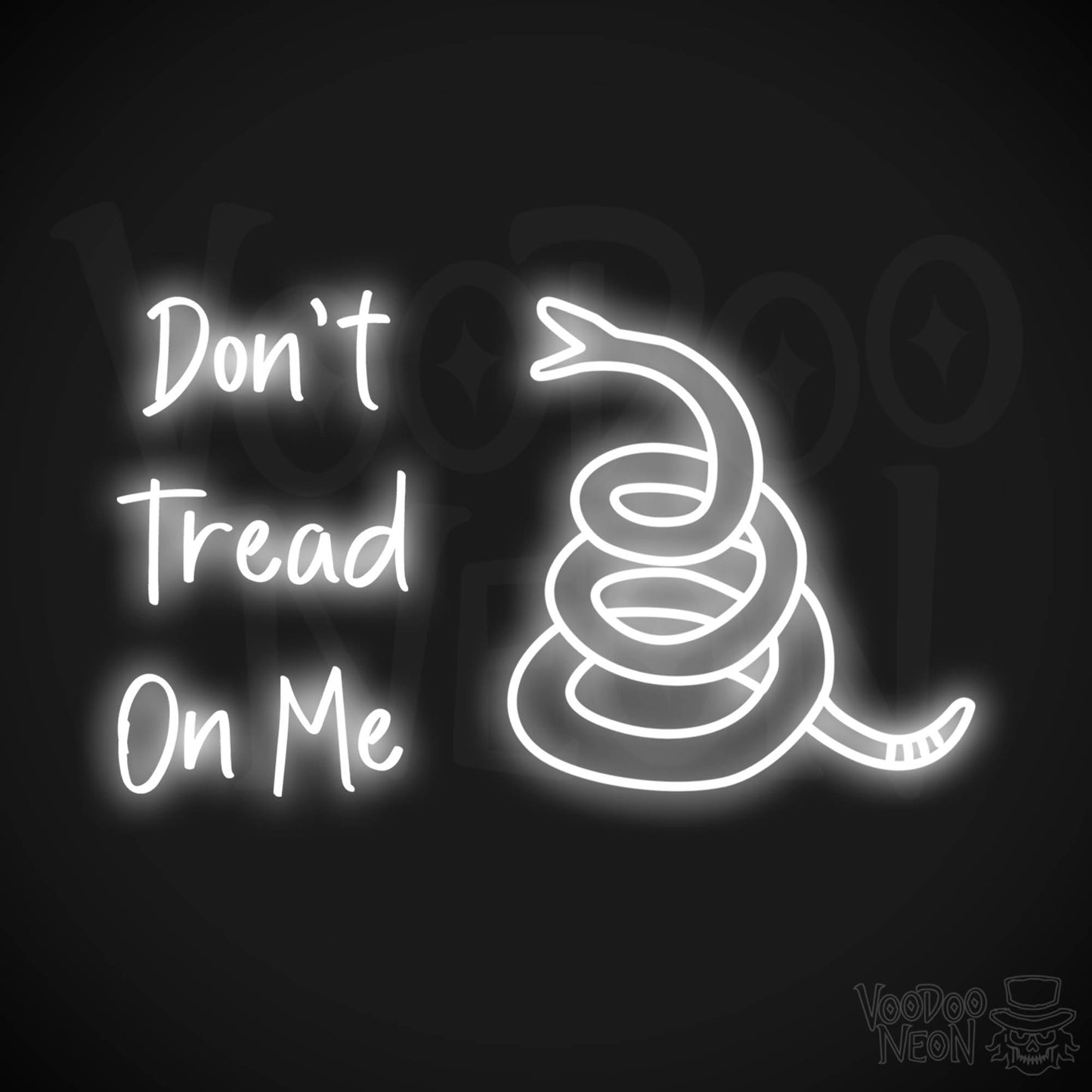 Don't Tread On Me LED Neon - White
