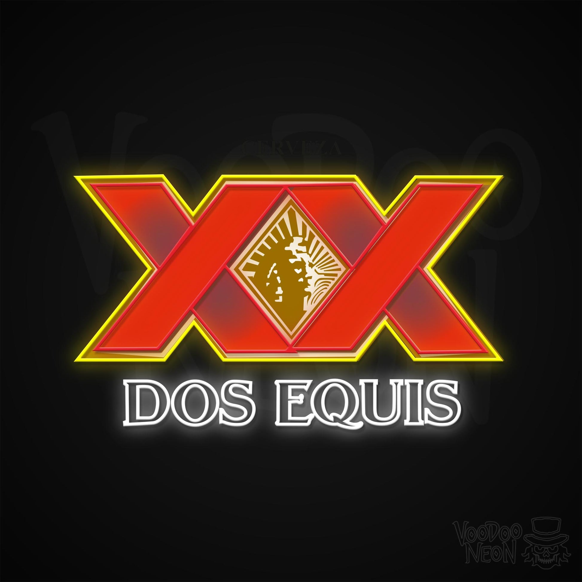 Dos Equis Neon Sign - Multi-Color - Blackwall