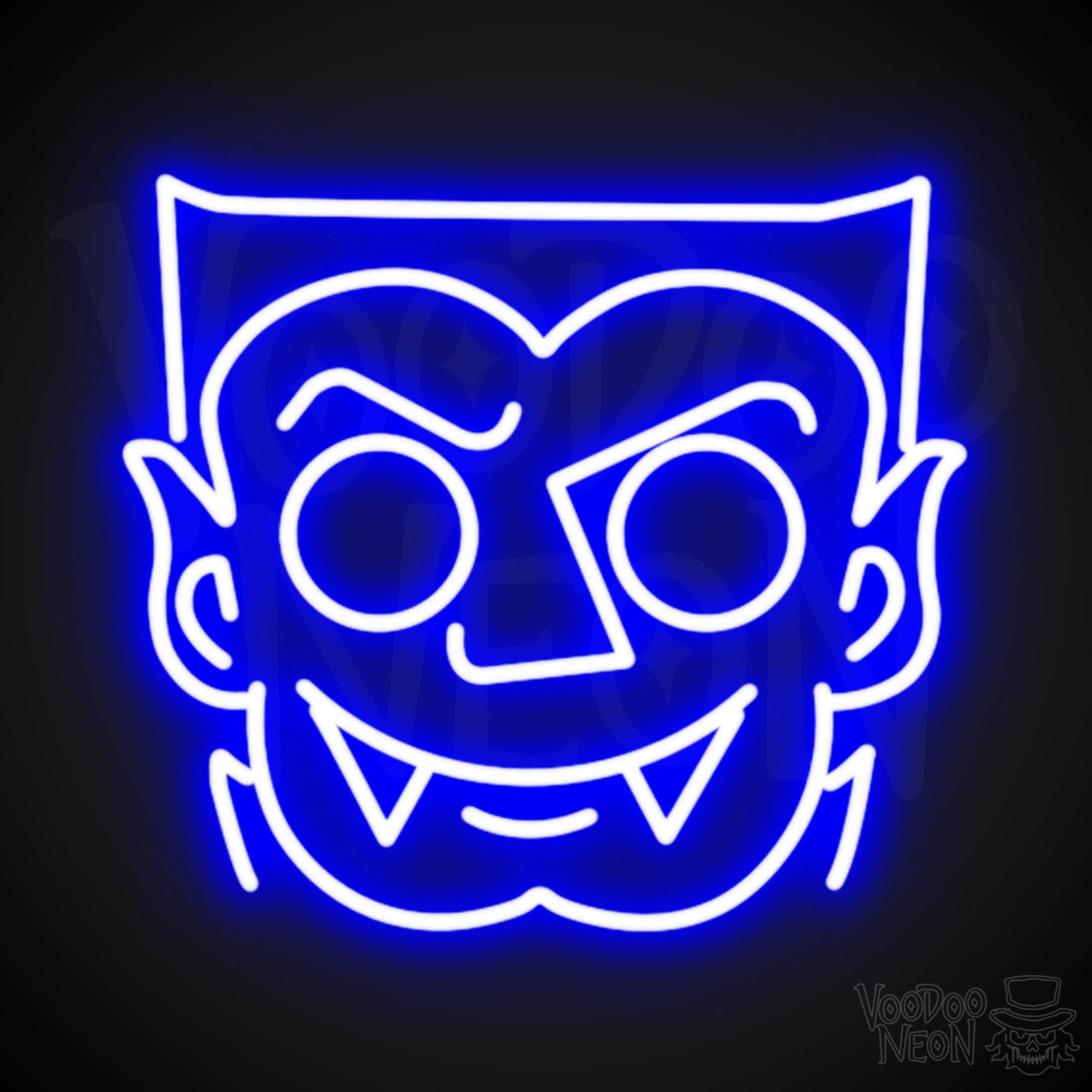 Dracula Neon Sign - Neon Dracula Sign - Vampire Neon Sign - LED Wall Art - Color Dark Blue