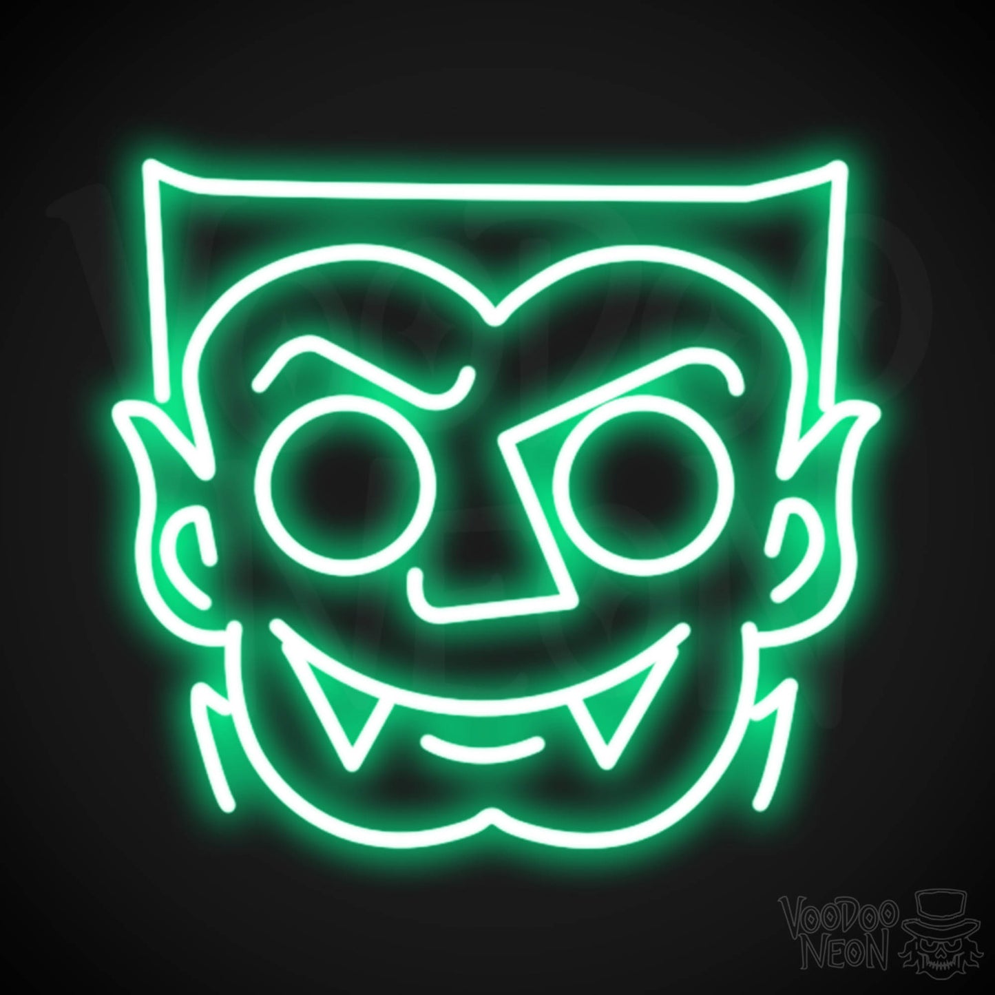 Dracula Neon Sign - Neon Dracula Sign - Vampire Neon Sign - LED Wall Art - Color Green