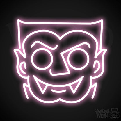 Dracula Neon Sign - Neon Dracula Sign - Vampire Neon Sign - LED Wall Art - Color Light Pink