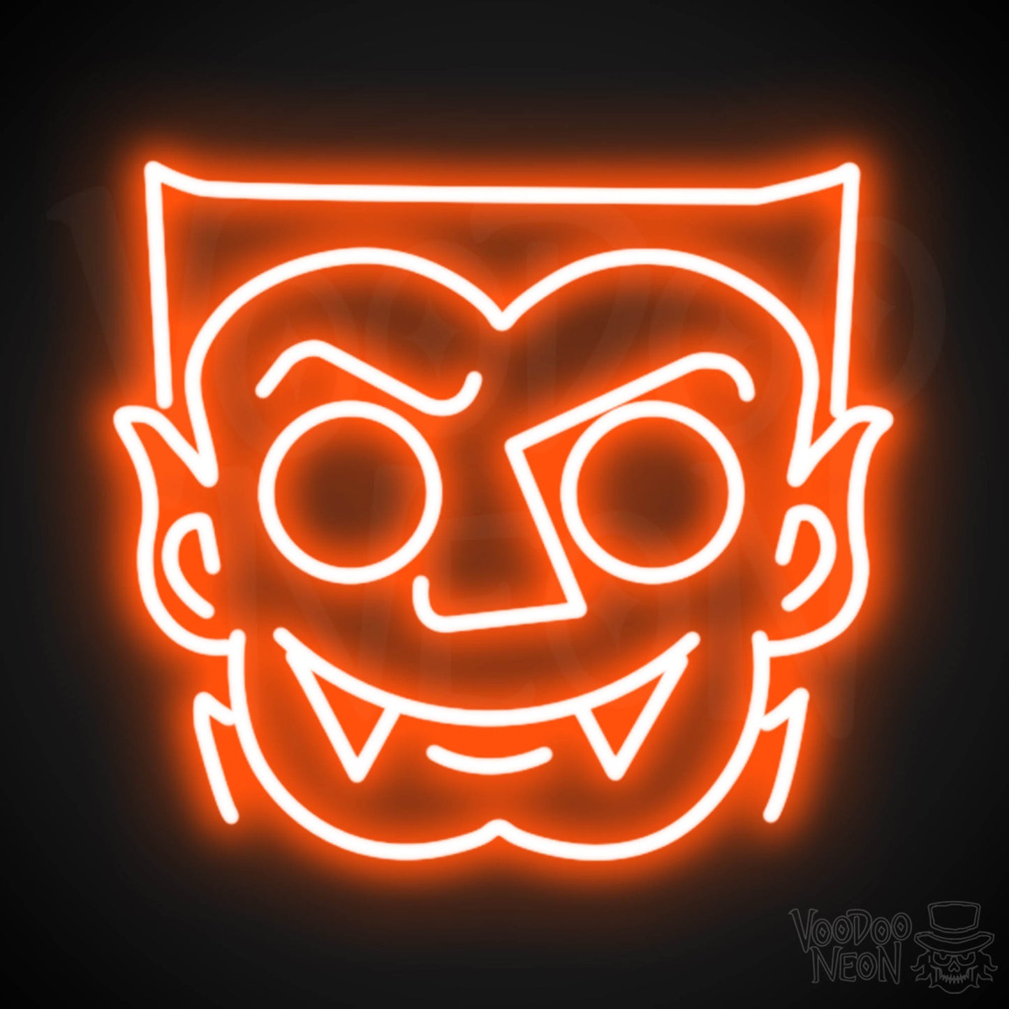 Dracula Neon Sign - Neon Dracula Sign - Vampire Neon Sign - LED Wall Art - Color Orange