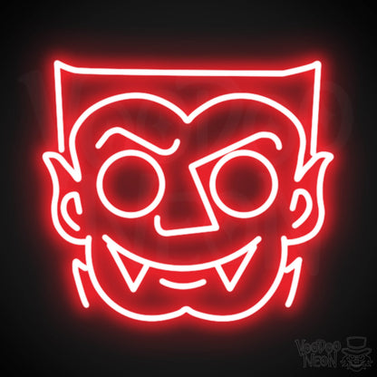 Dracula Neon Sign - Neon Dracula Sign - Vampire Neon Sign - LED Wall Art - Color Red