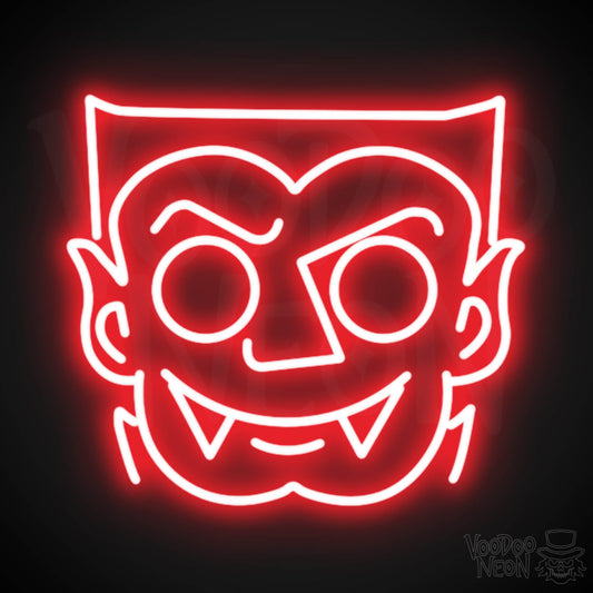 Dracula Neon Sign - Neon Dracula Sign - Vampire Neon Sign - LED Wall Art - Color Red