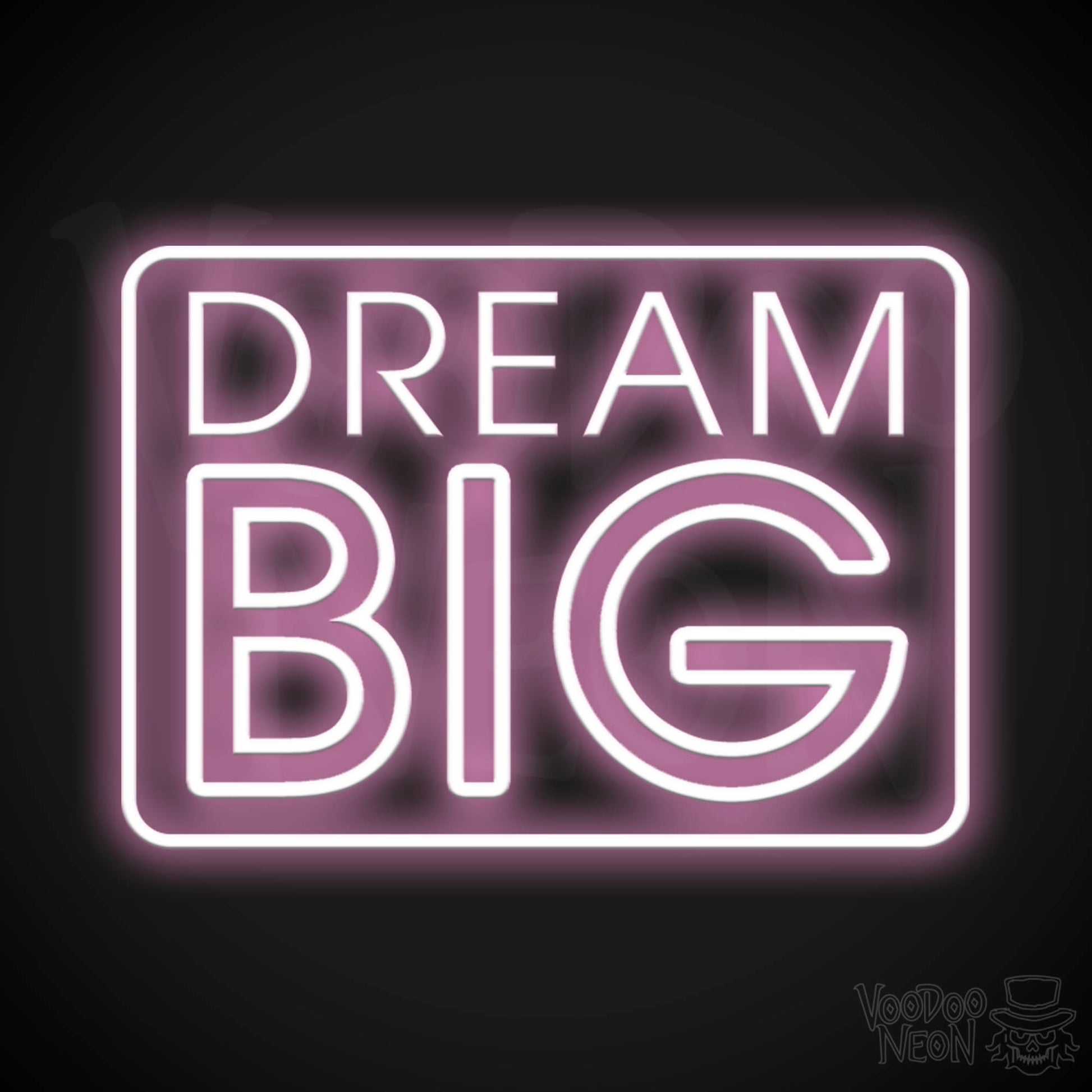 Dream Big Neon Sign - Neon Dream Big Sign - LED Art Sign - Color Light Pink