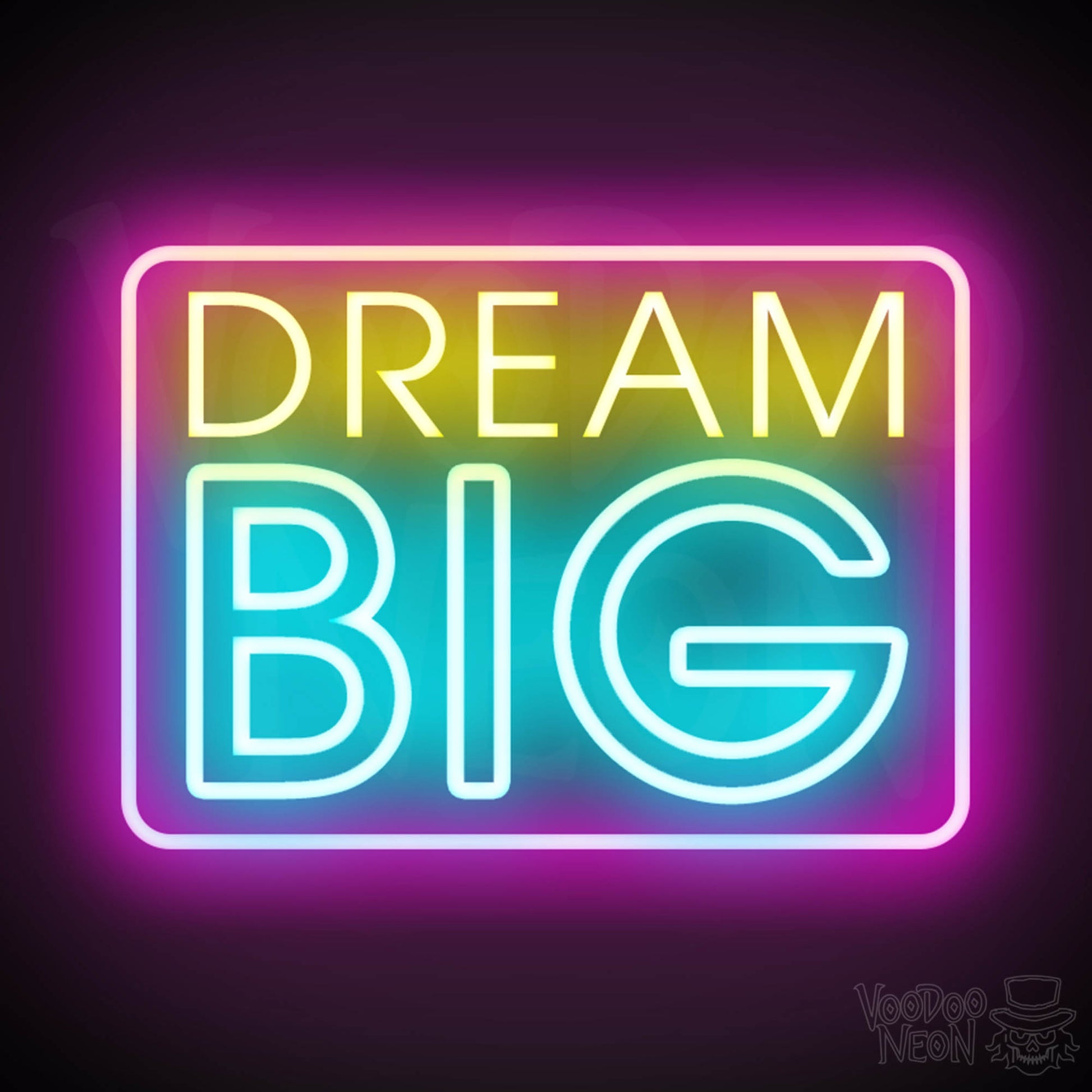 Dream Big Neon Sign - Neon Dream Big Sign - LED Art Sign - Color Multi-Color