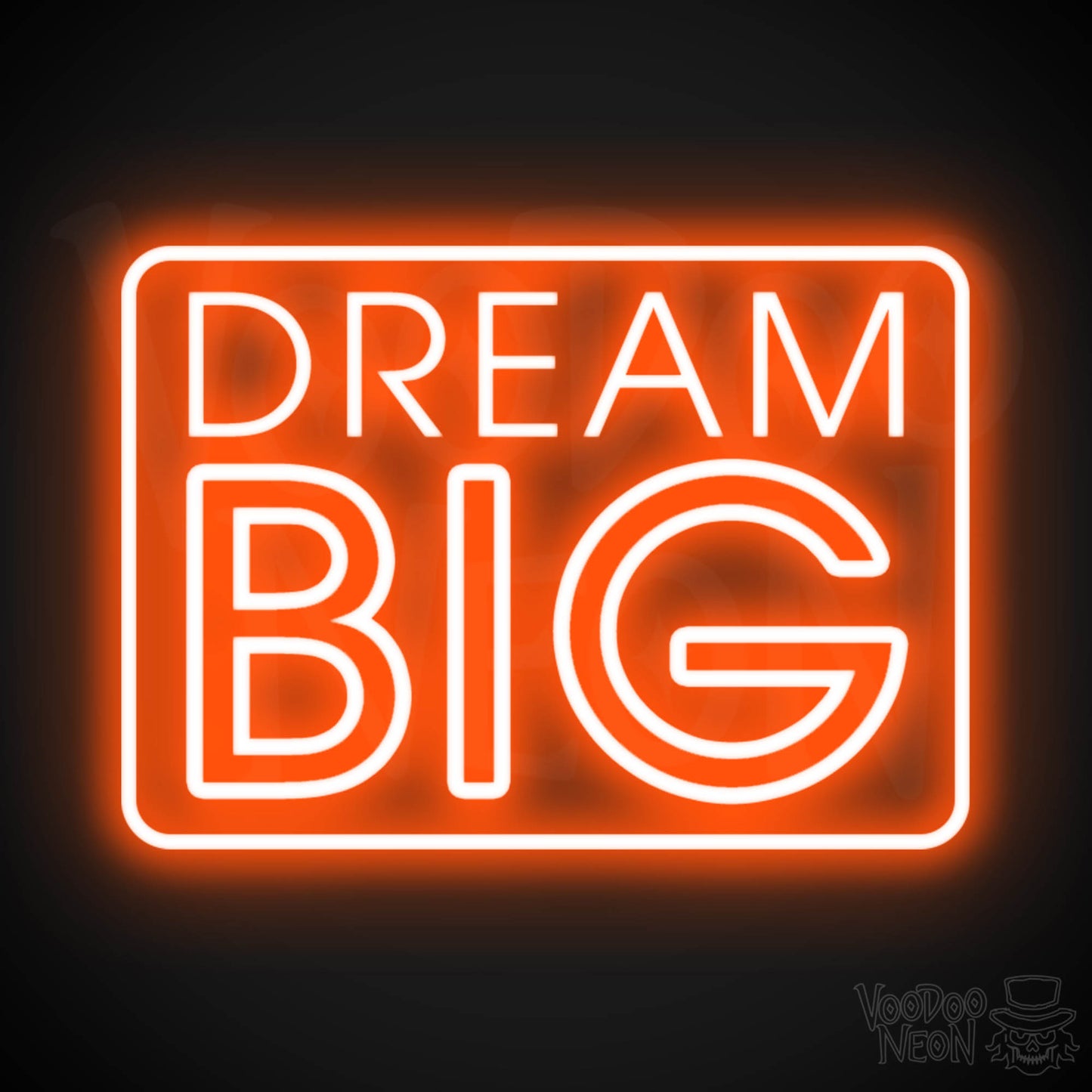 Dream Big Neon Sign - Neon Dream Big Sign - LED Art Sign - Color Orange