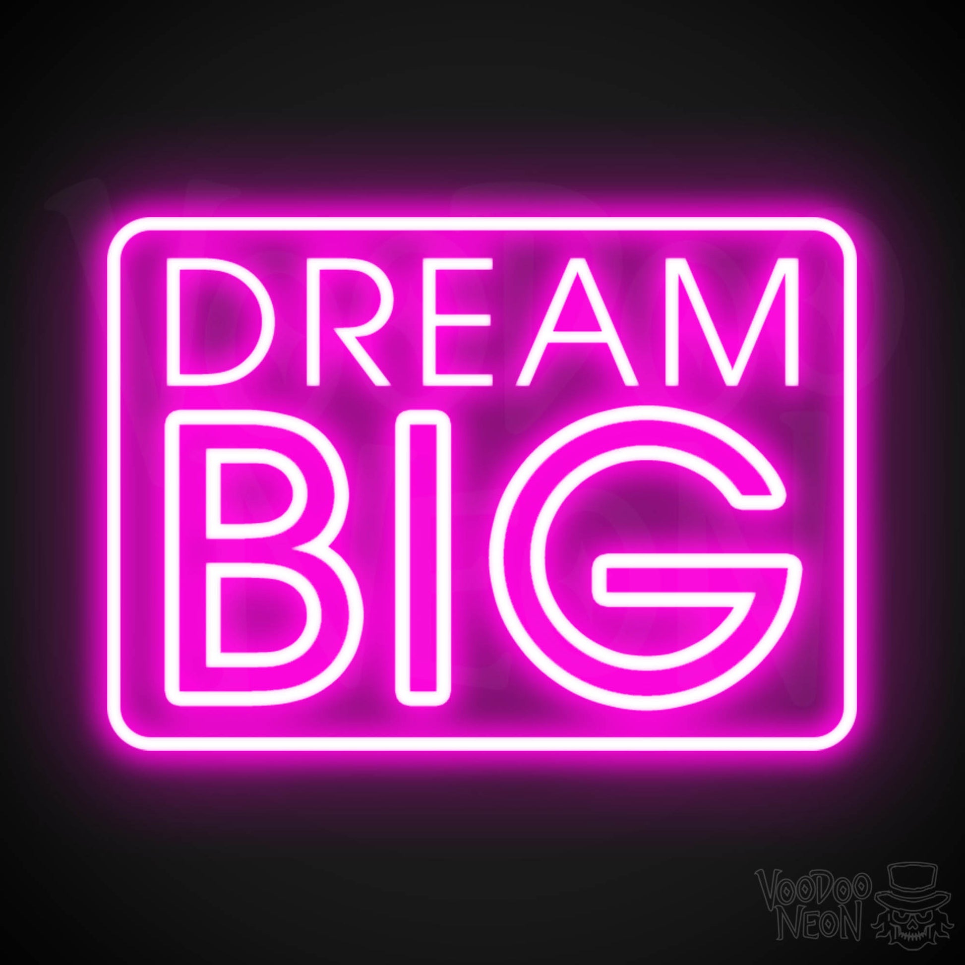 Dream Big Neon Sign - Neon Dream Big Sign - LED Art Sign - Color Pink