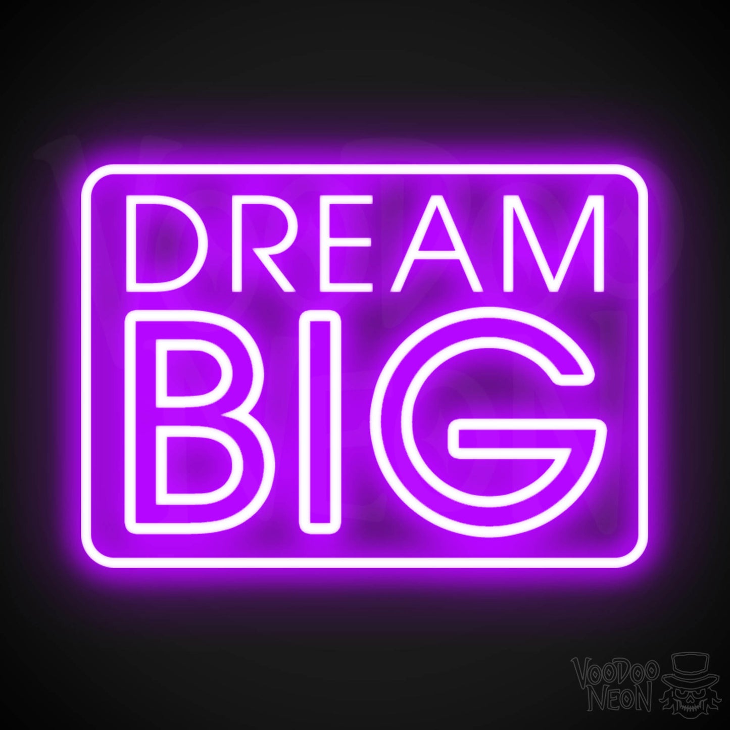 Dream Big Neon Sign - Neon Dream Big Sign - LED Art Sign - Color Purple