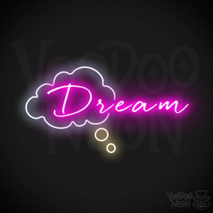 Dream Neon Sign - Neon Dream Sign - Word Sign - Color Multi-Color