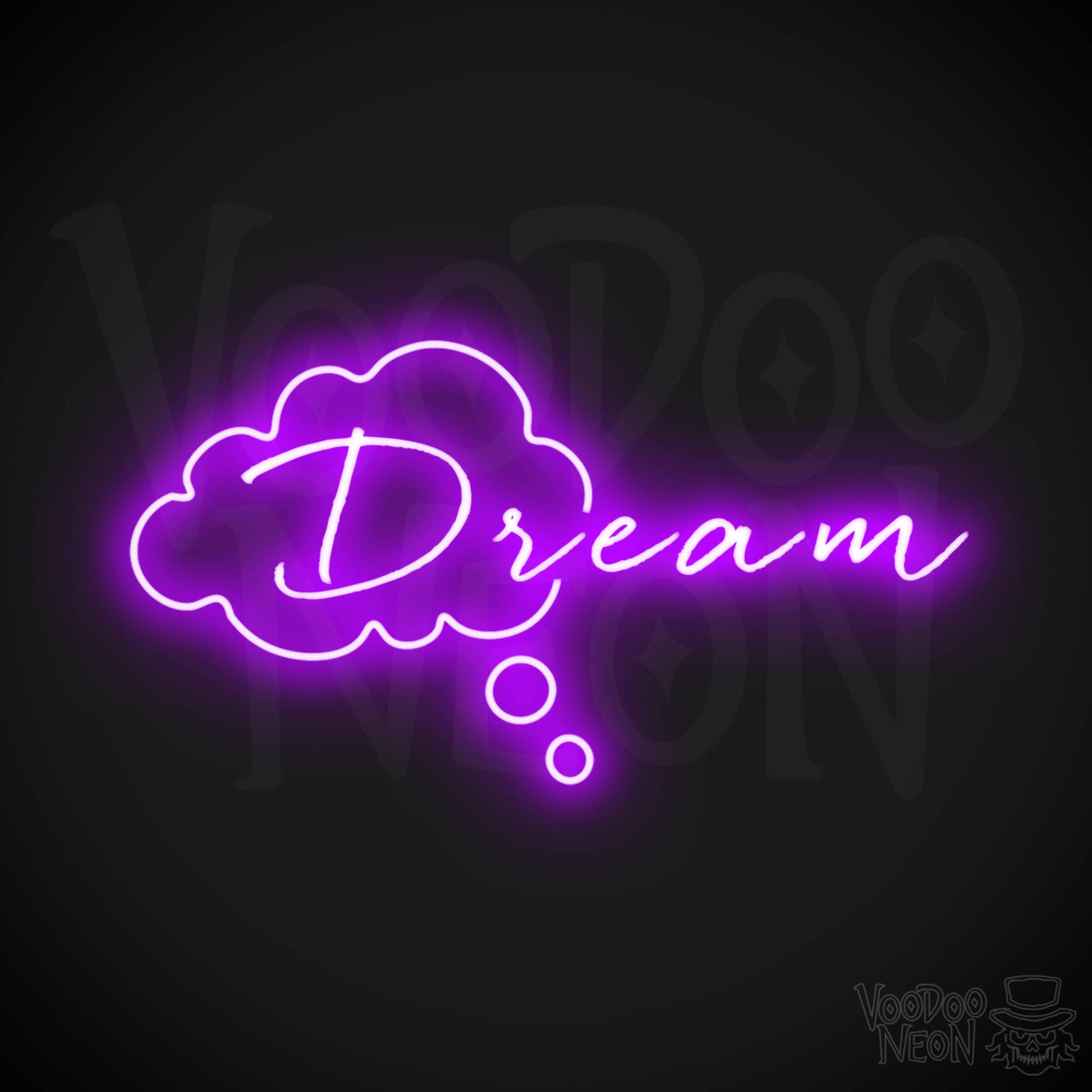Dream Neon Sign - Neon Dream Sign - Word Sign - Color Purple