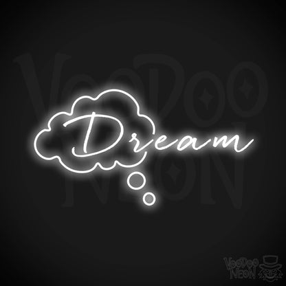 Dream Neon Sign - Neon Dream Sign - Word Sign - Color White